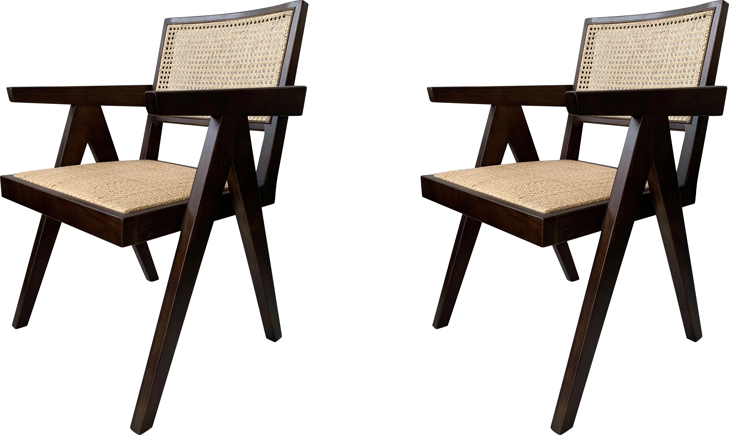 Caplon Black Arm Chair, Set of 2 - Thumbnail - Image 1