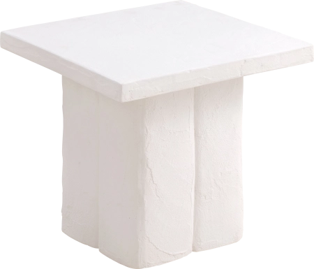 Anayla White Side Table