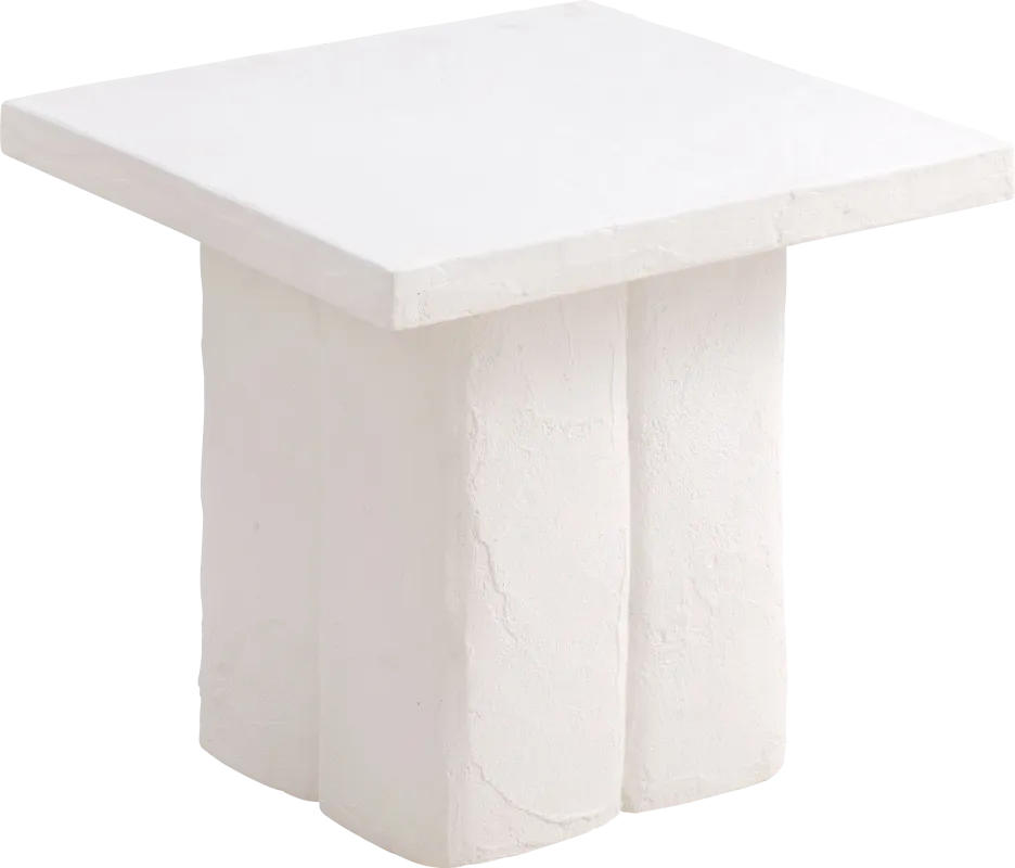Anayla White Side Table