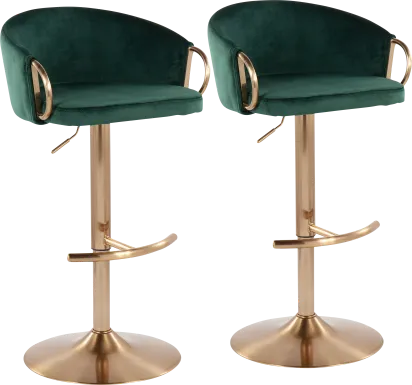 Alairen Green Barstool, Set of 2