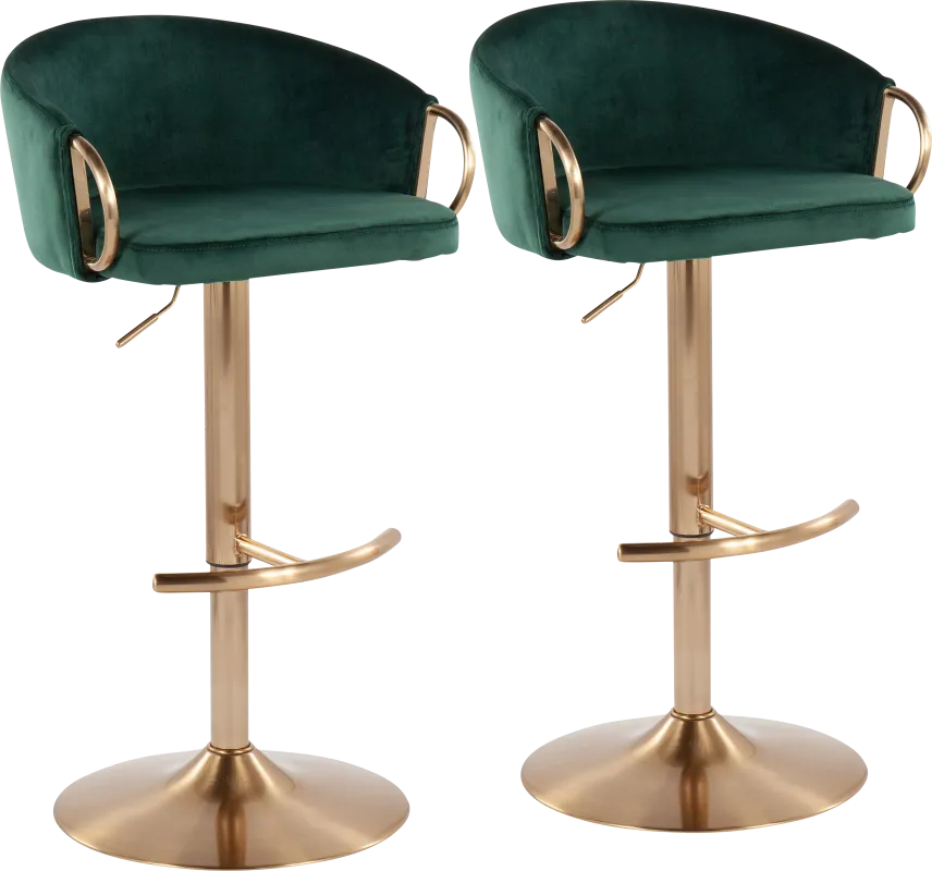 Alairen Green Barstool, Set of 2
