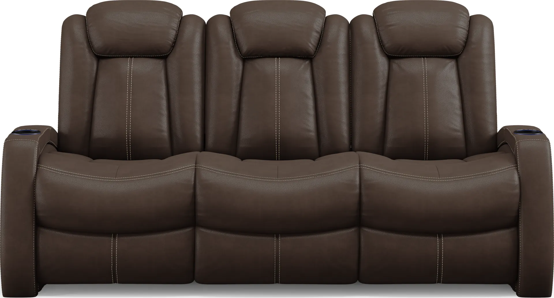 brown power reclining sofa
