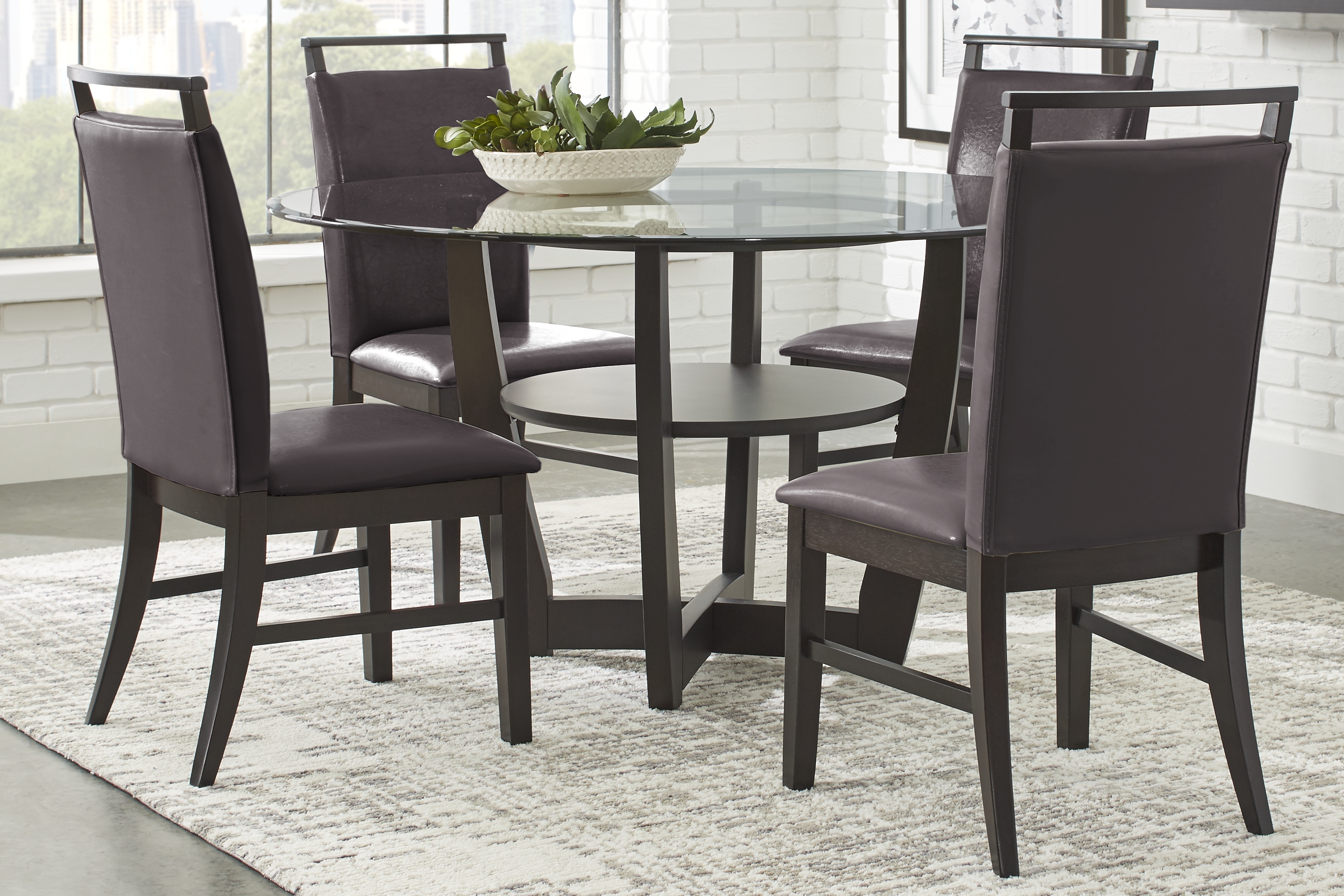 Ciara Espresso 54 in. Round Dining Table - Thumbnail - Image 2