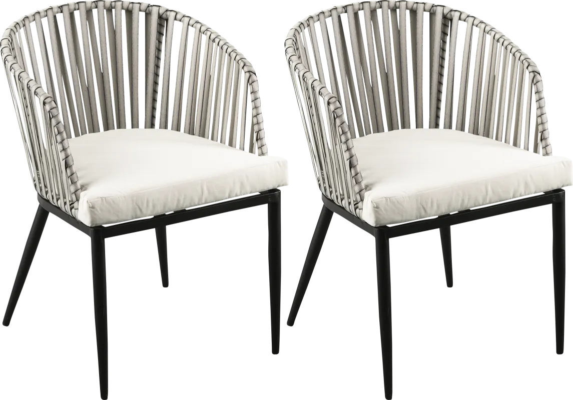Eavie Natural Outdoor Accent Chair, Set of 2
