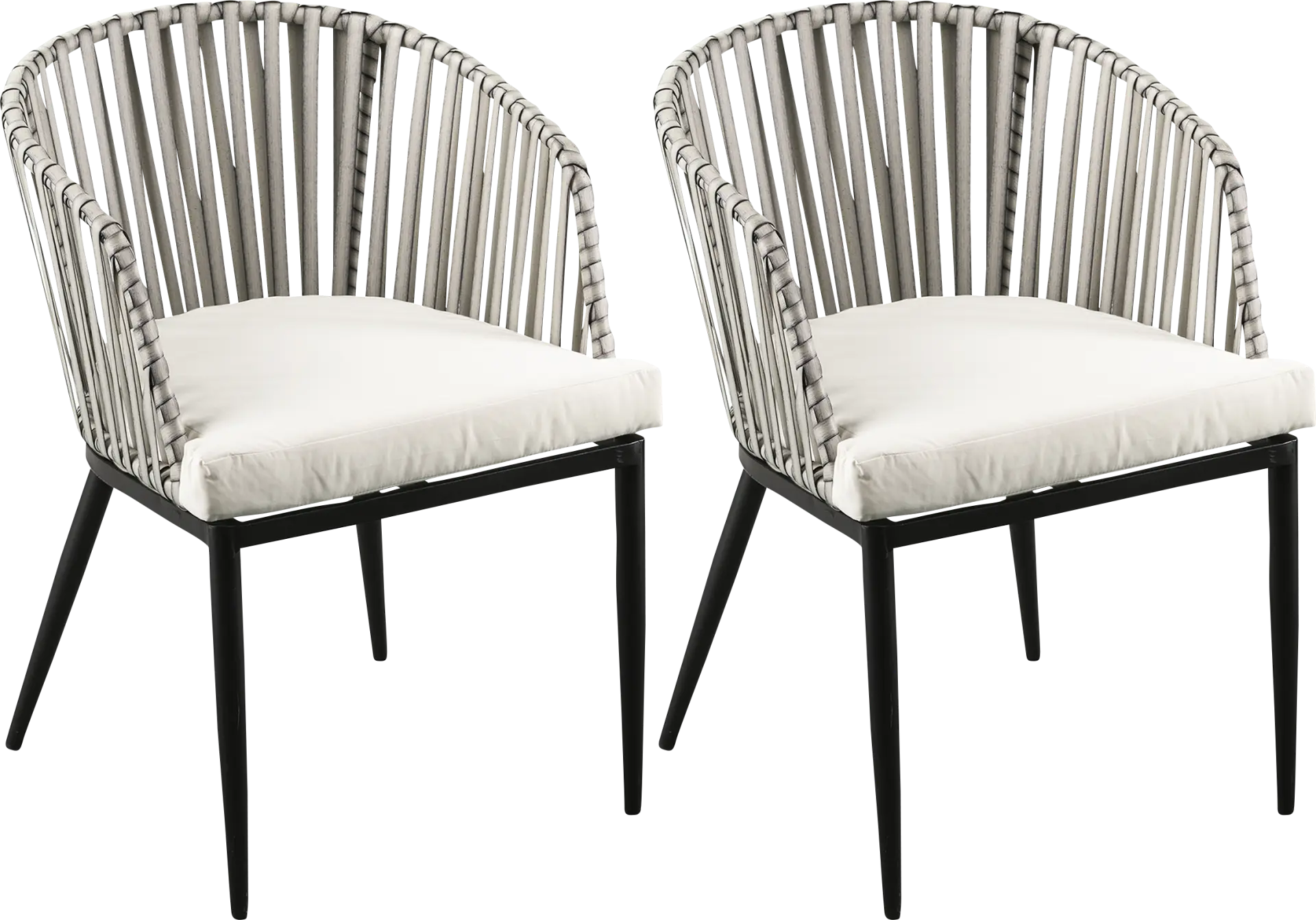 Eavie Natural Outdoor Accent Chair, Set of 2