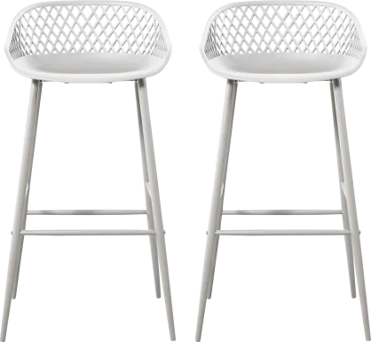 Belcross White Outdoor Barstool, Set of 2