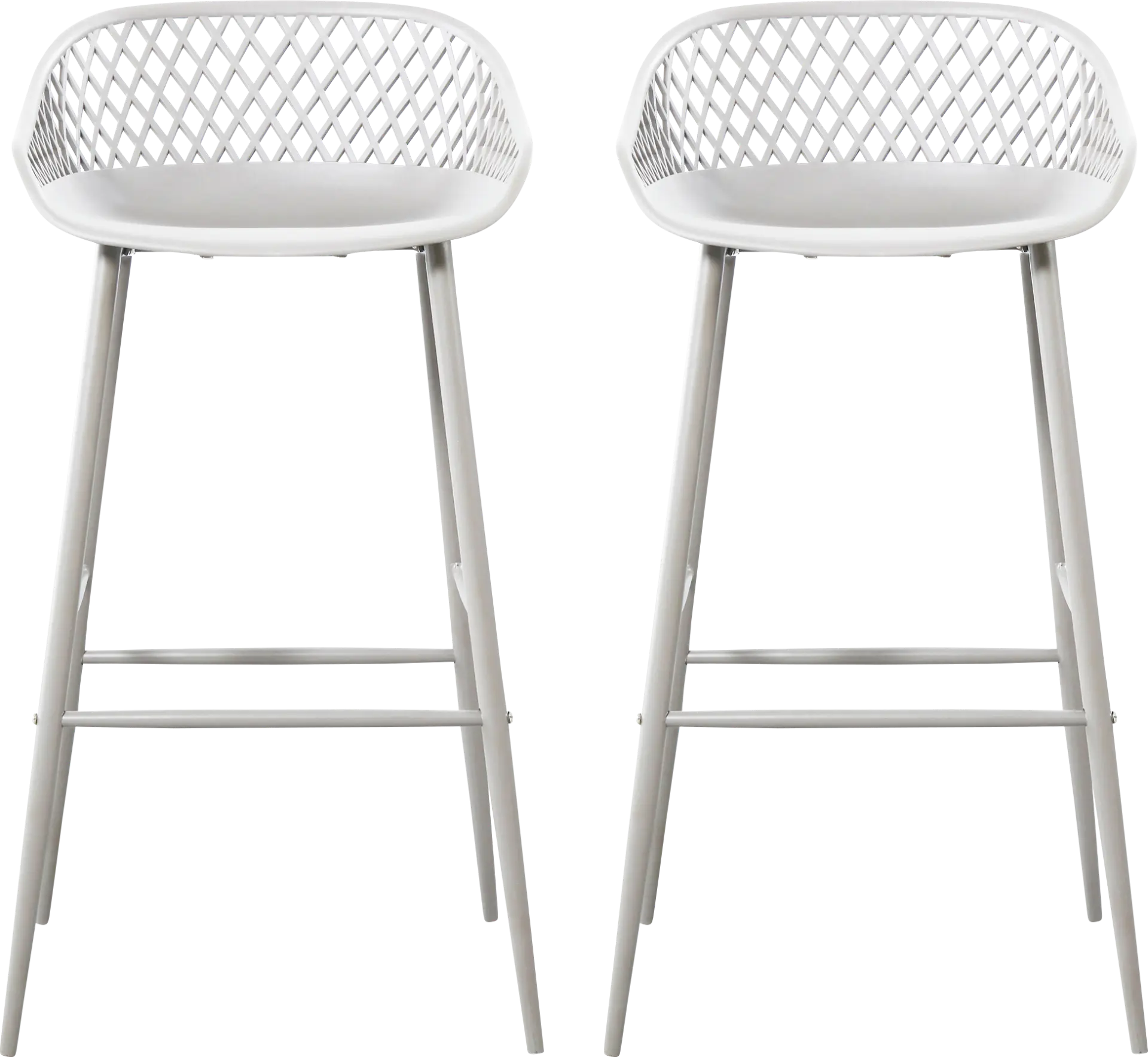Belcross White Outdoor Barstool, Set of 2
