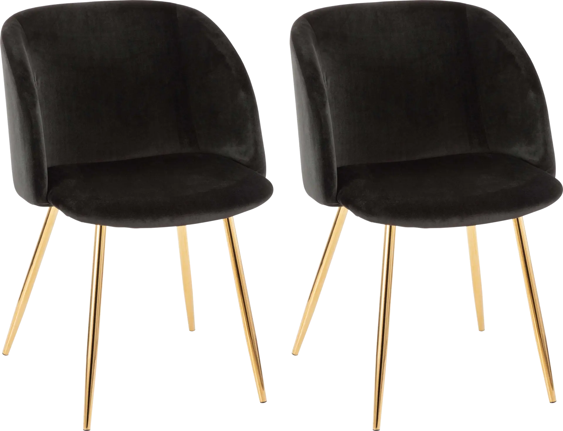 Fulham Black Dining Chair, Set of 2