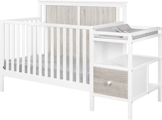 Kids Alemeda White Crib and Changer Combo
