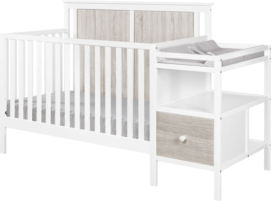 Kids Alemeda White Crib and Changer Combo