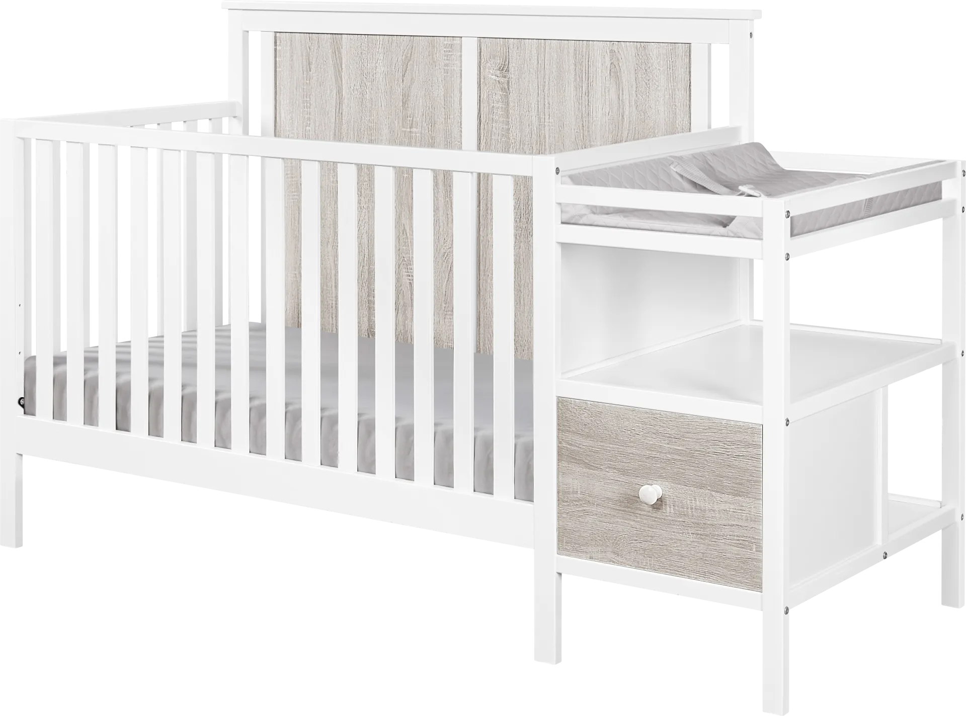 Kids Alemeda White Crib and Changer Combo - Image 1