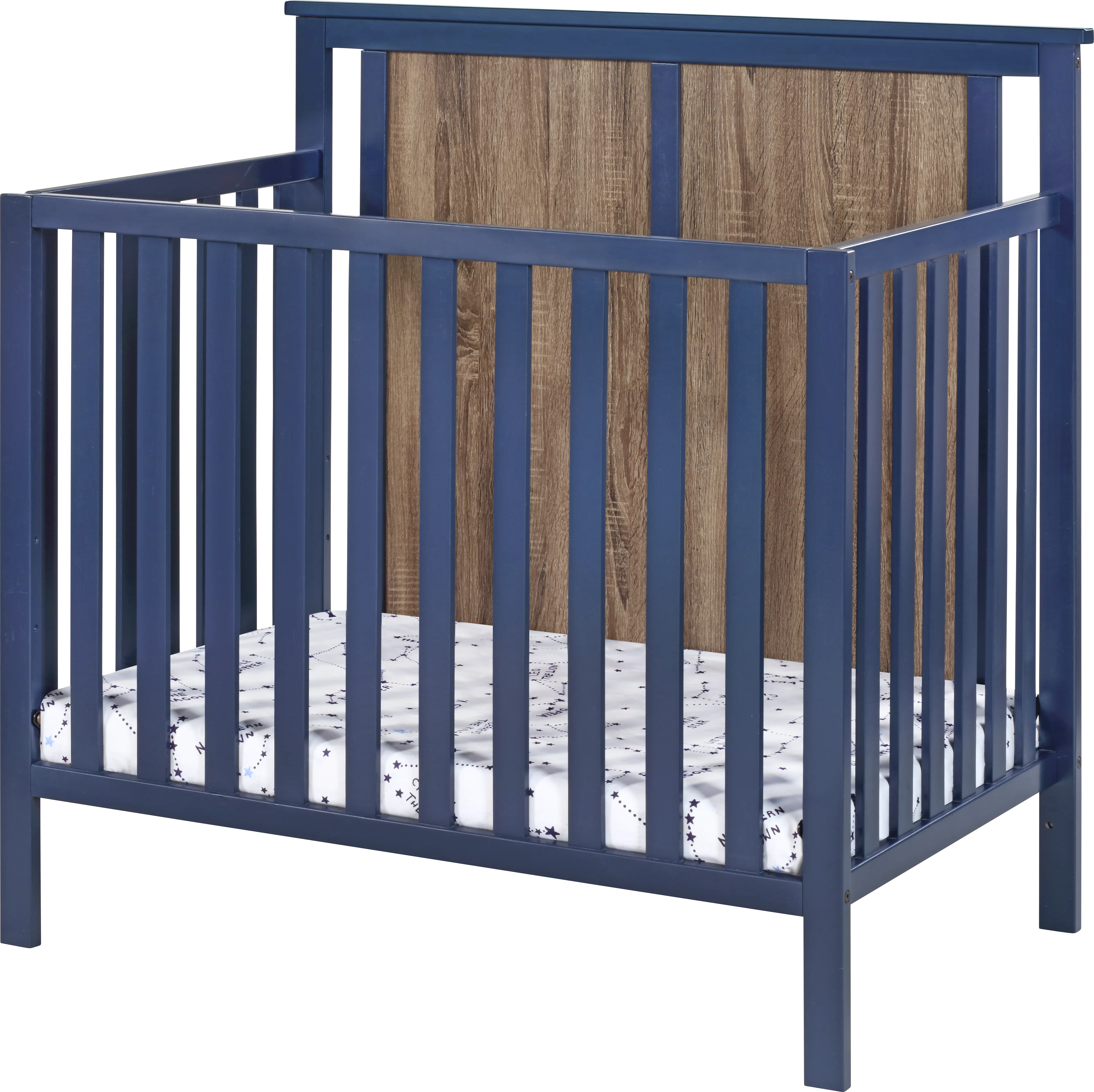 Kids Allsky Blue Crib with Mattress Pad - Thumbnail - Image 1