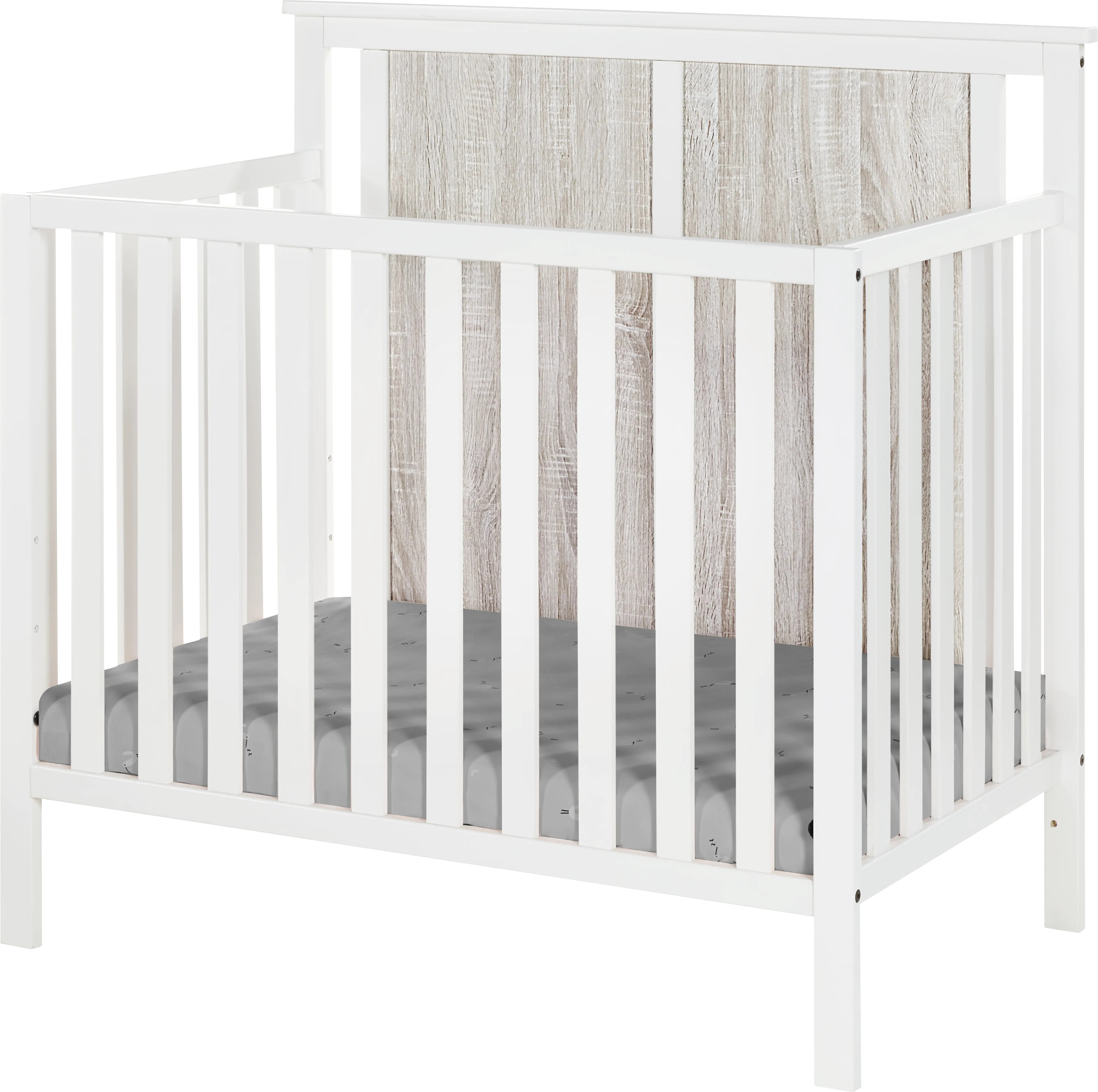 Kids Allsky White Crib with Mattress Pad - Thumbnail - Image 1