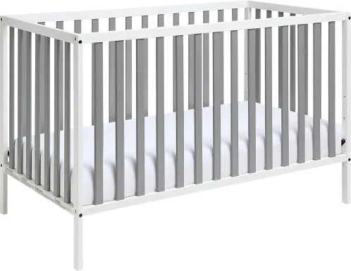 Kids Canticle Gray/White Crib