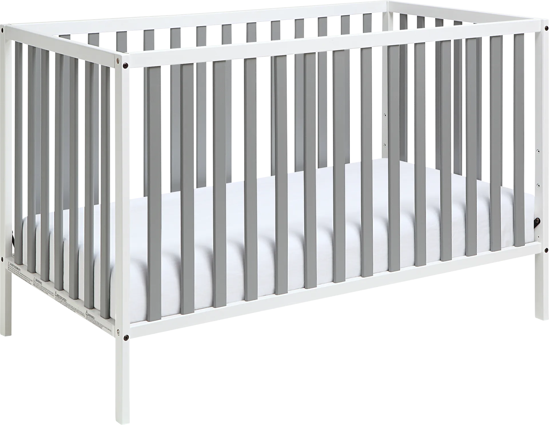 Kids Canticle Gray/White Crib - Image 1