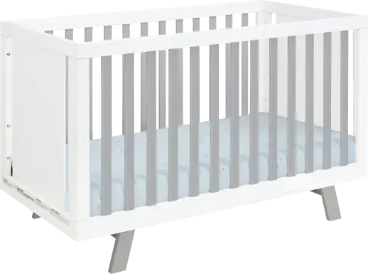Kids Delavan White/Gray Crib