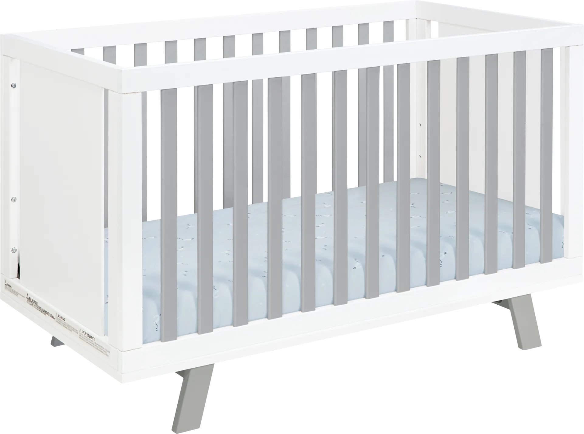 Kids Delavan White/Gray Crib - Image 1