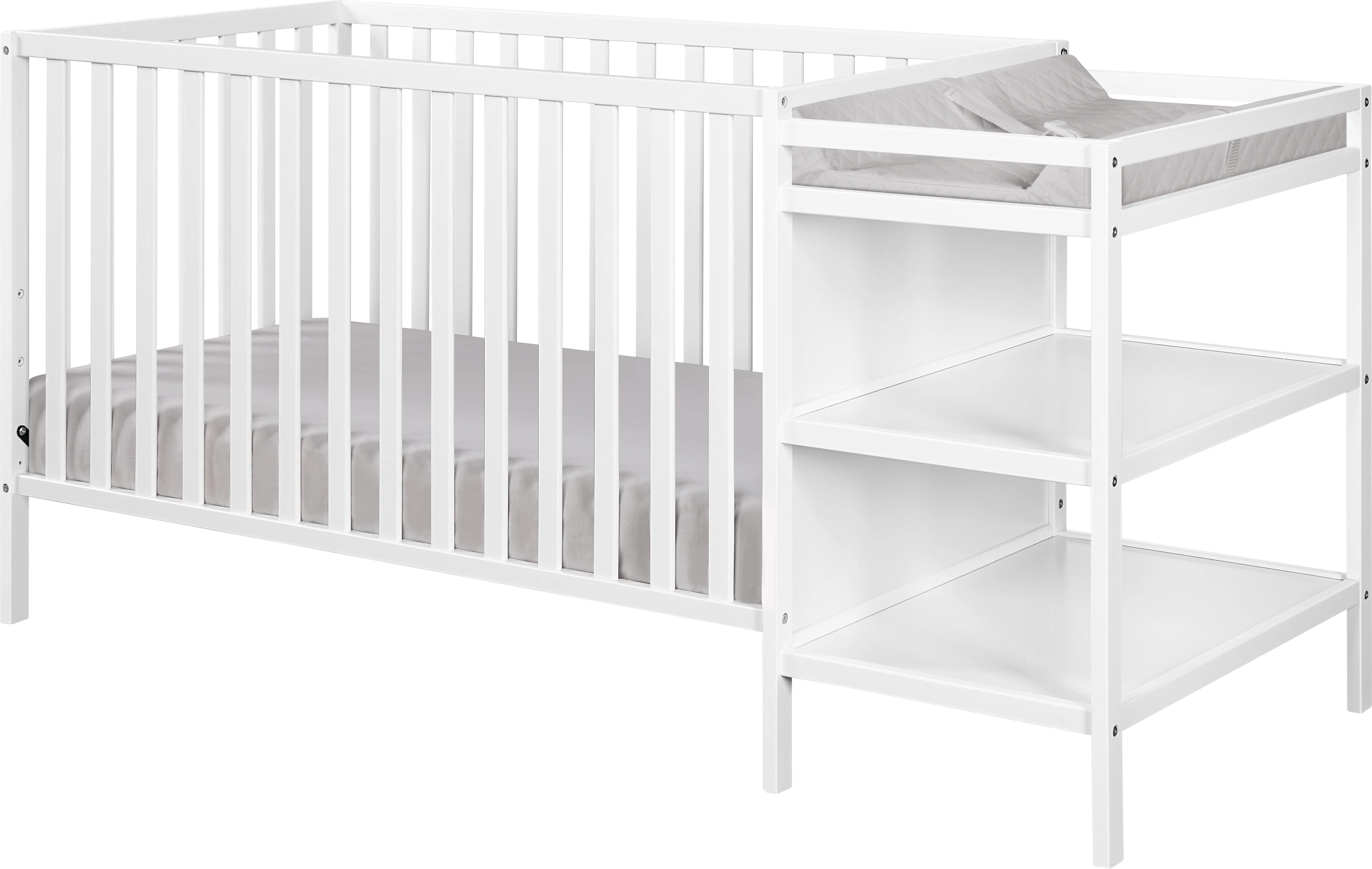 Kids Brittinger White Crib Combo - Thumbnail - Image 1