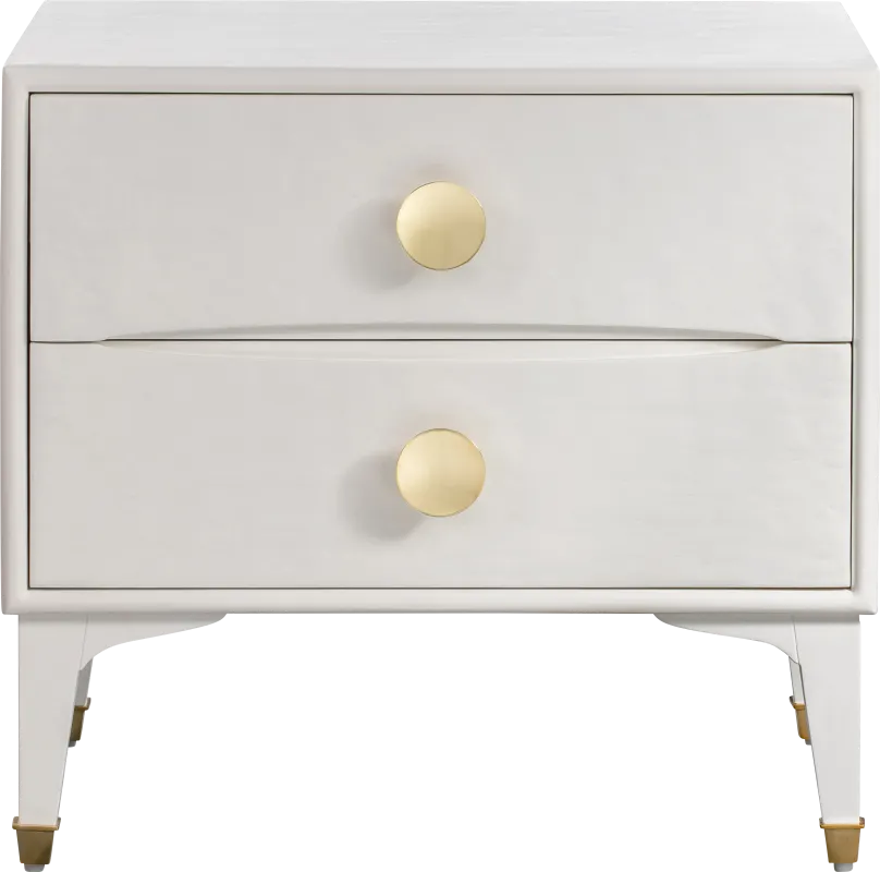 Delera White Nightstand