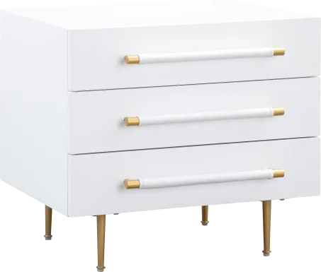 Troperan White Nightstand