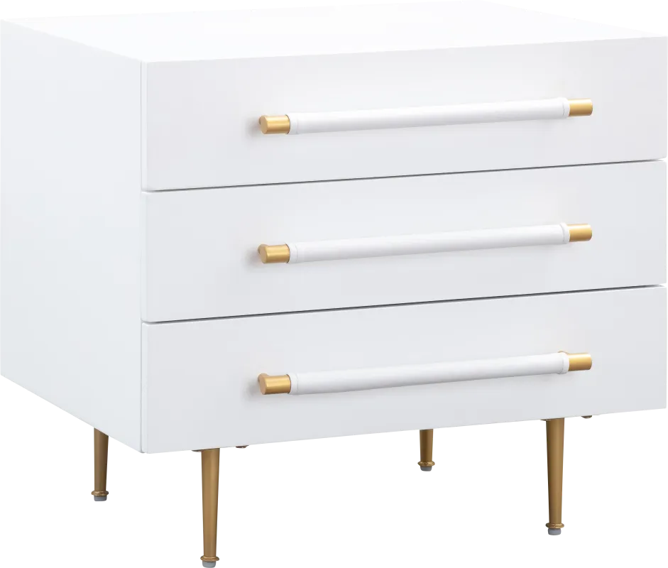 Troperan White Nightstand