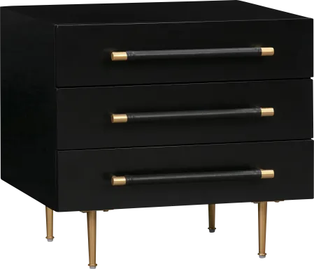 Troperan Black Nightstand