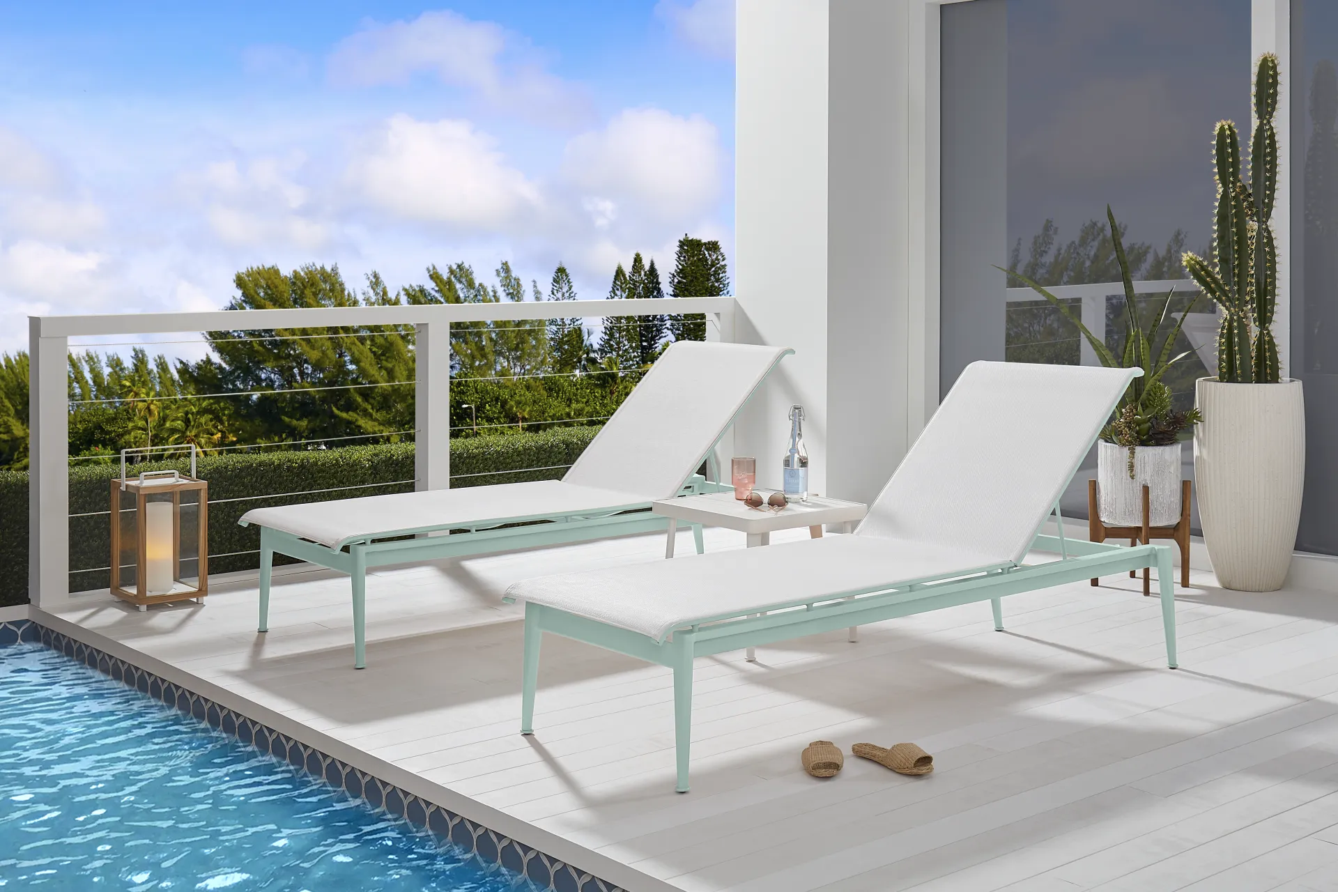 Park Walk Surf Outdoor Chaise, Set of 2 - Image 1