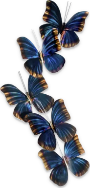Morpho Butterfly Group Blue Outdoor Artwork