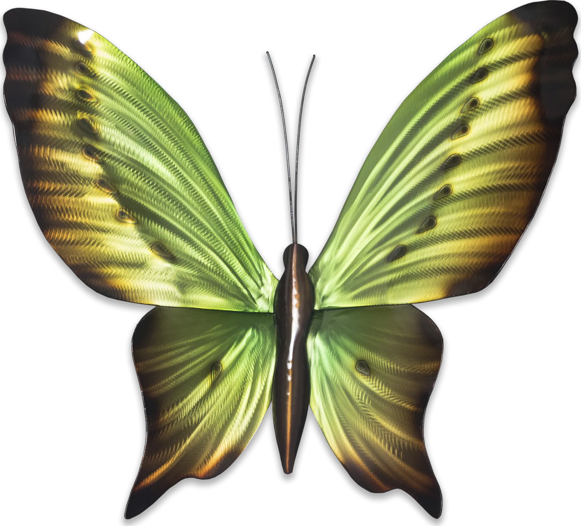 Large Butterfly Green Outdoor Artwork - Image 1