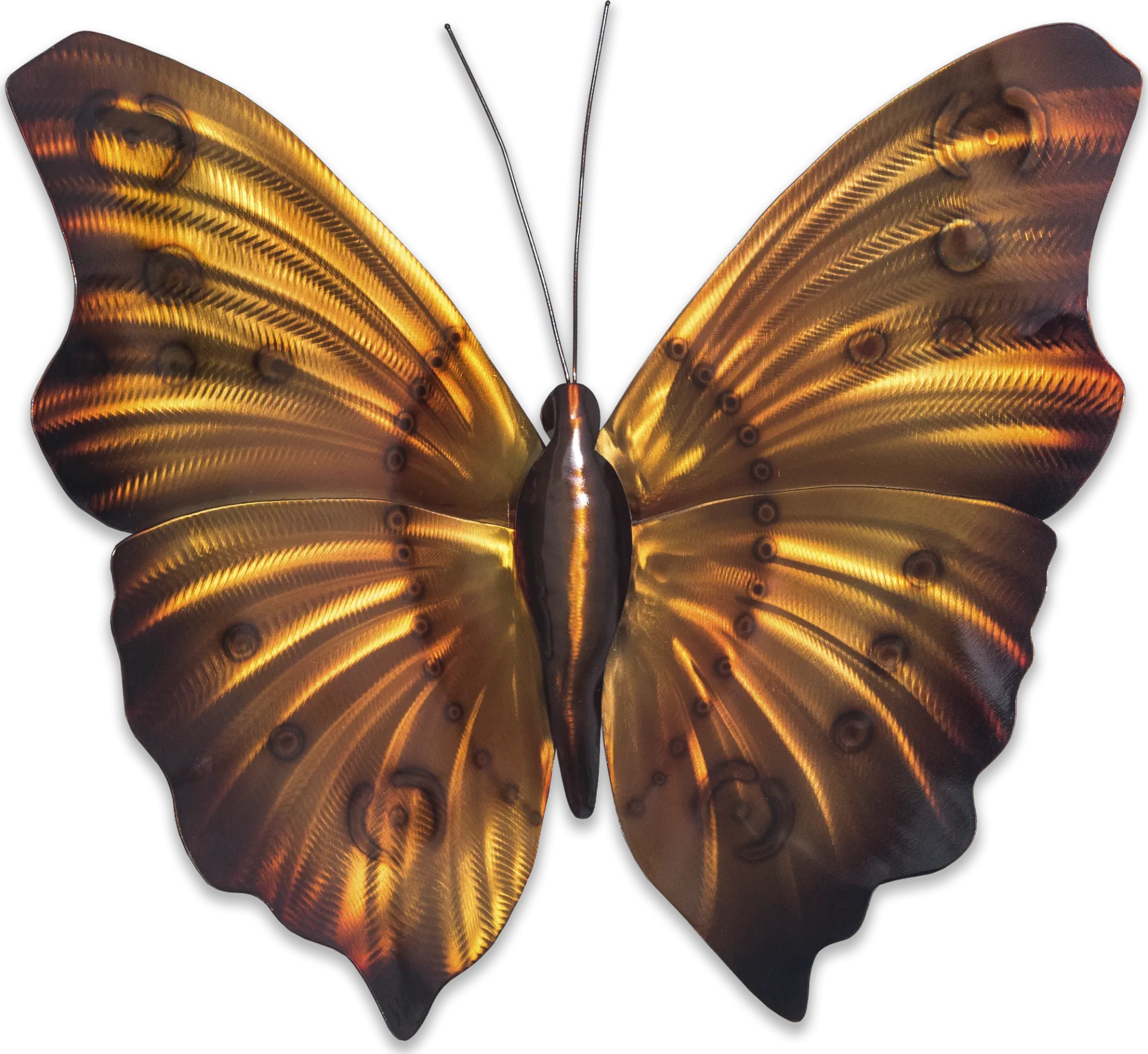 Large Butterfly II Amber Outdoor Artwork - Image 1