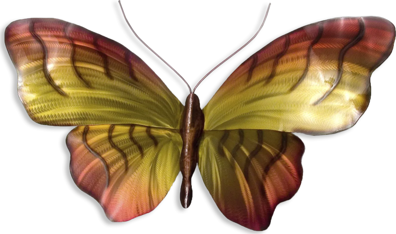Zebra Butterfly Tangerine Outdoor Artwork
