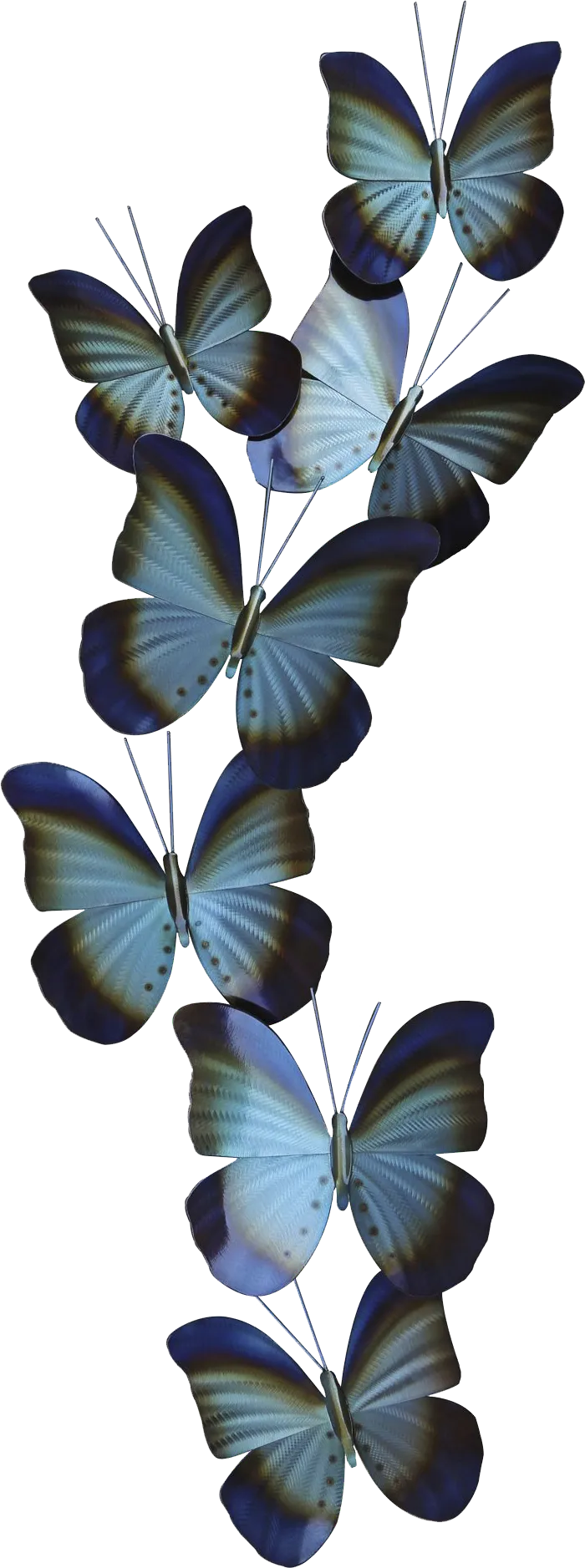 Butterfly Spray Blue Outdoor Artwork - Thumbnail - Image 1