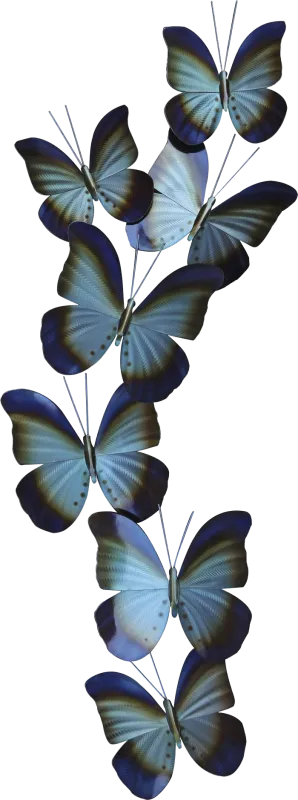 Butterfly Spray Blue Outdoor Artwork