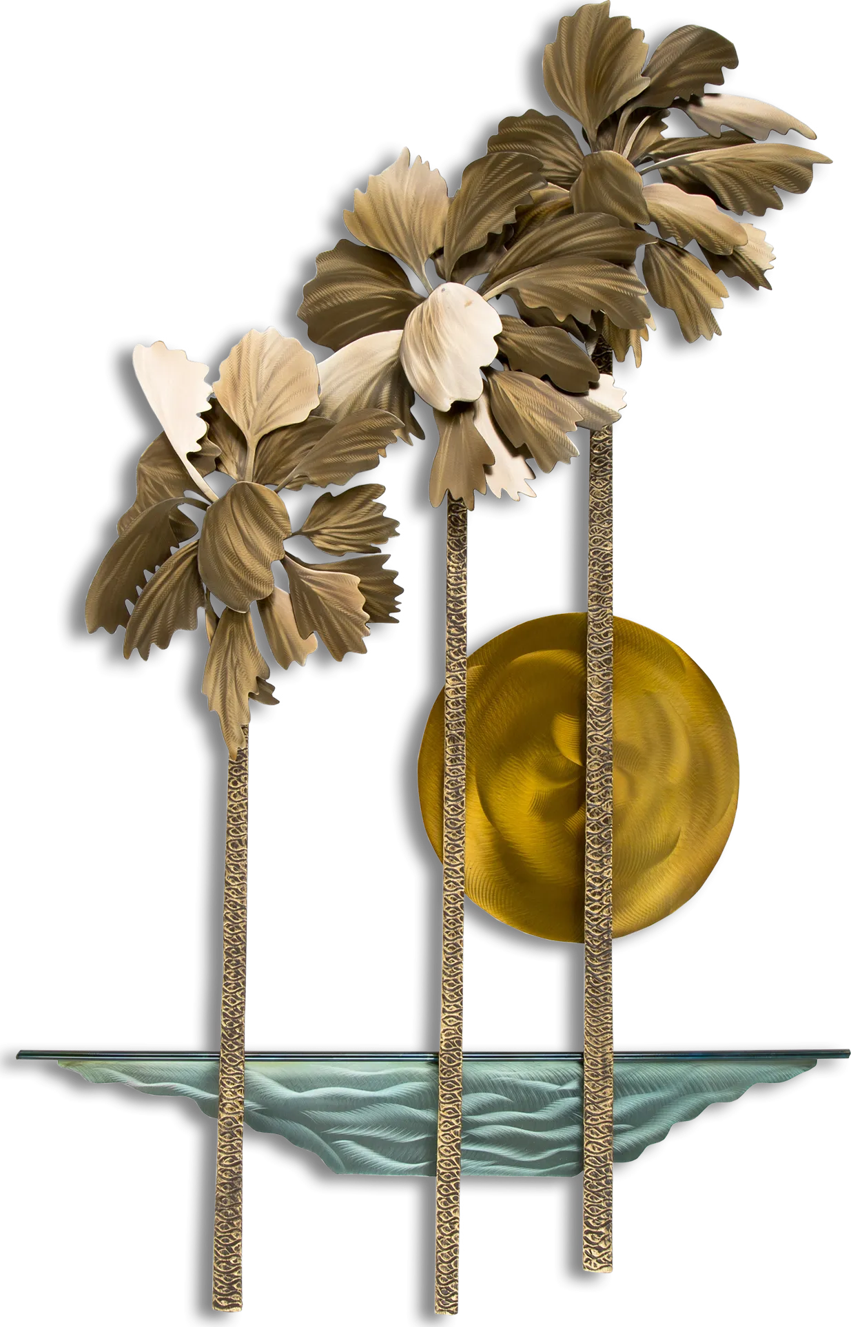 Pacifica Palms Bronze Outdoor Artwork - Image 1