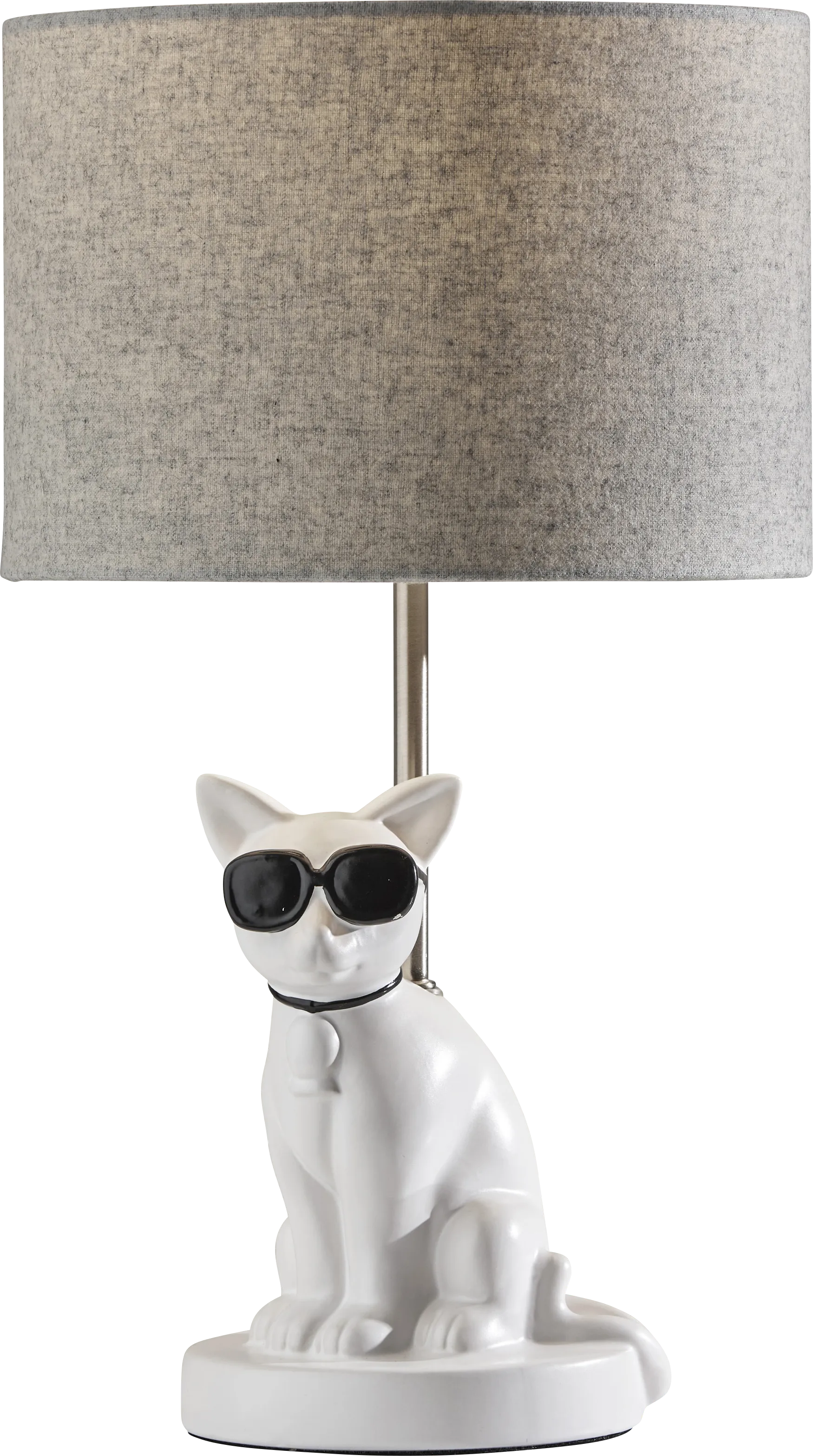 Kids Sunny Cat White Table Lamp - Thumbnail - Image 1