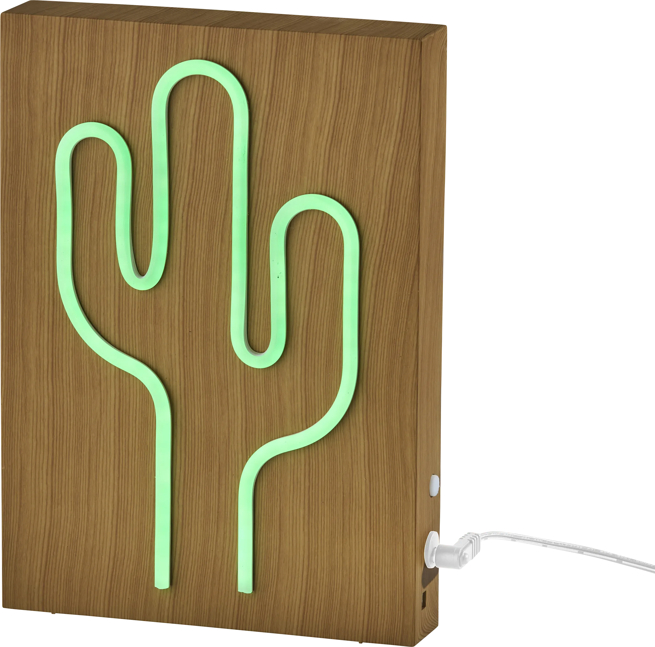 Kids Neon Cactus Natural Table Lamp - Thumbnail - Image 1