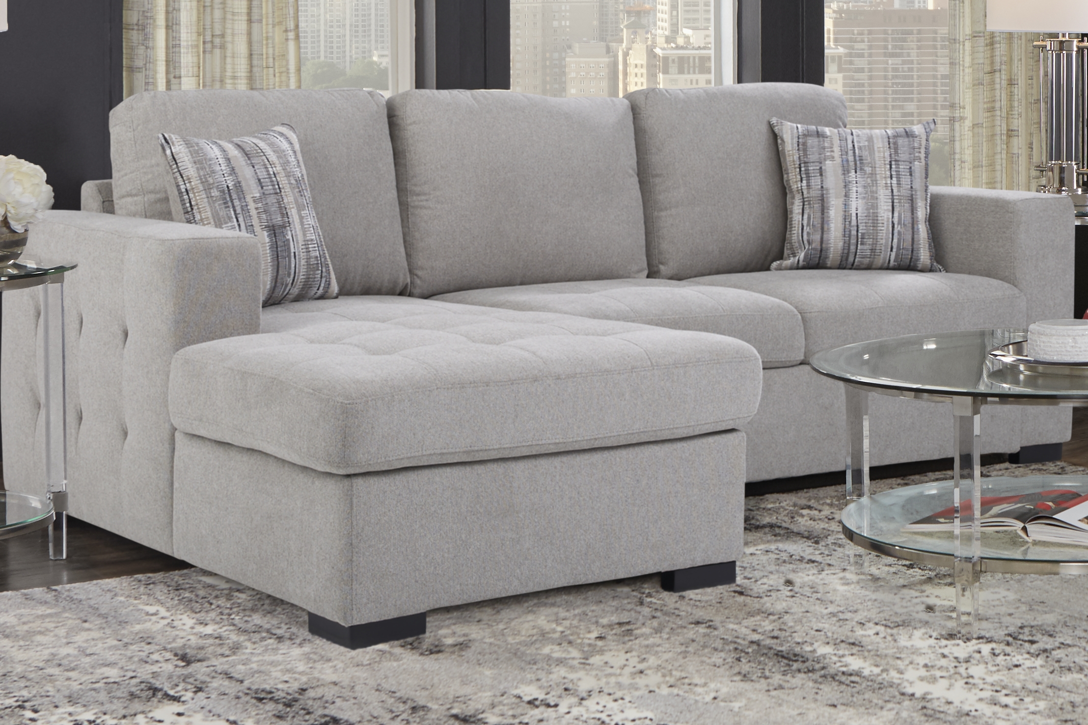 Kirkwell Gray 2 Pc Sleeper Sectional - Thumbnail - Image 2