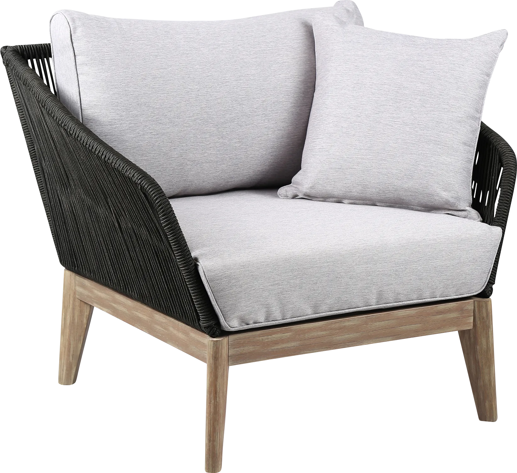 Evaria Gray Outdoor Club Chair - Thumbnail - Image 1