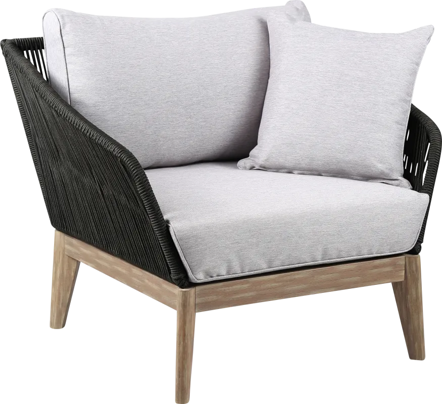 Evaria Gray Outdoor Club Chair