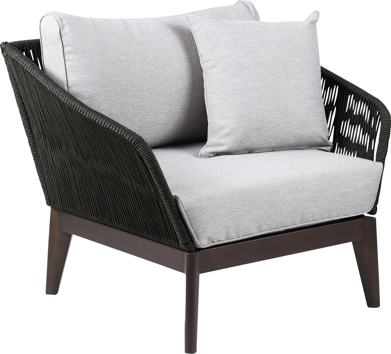 Evaria Dark Gray Outdoor Club Chair - Image 1