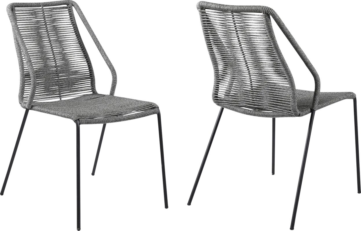 Elorian Gray Outdoor Arm Chair, Set of 2