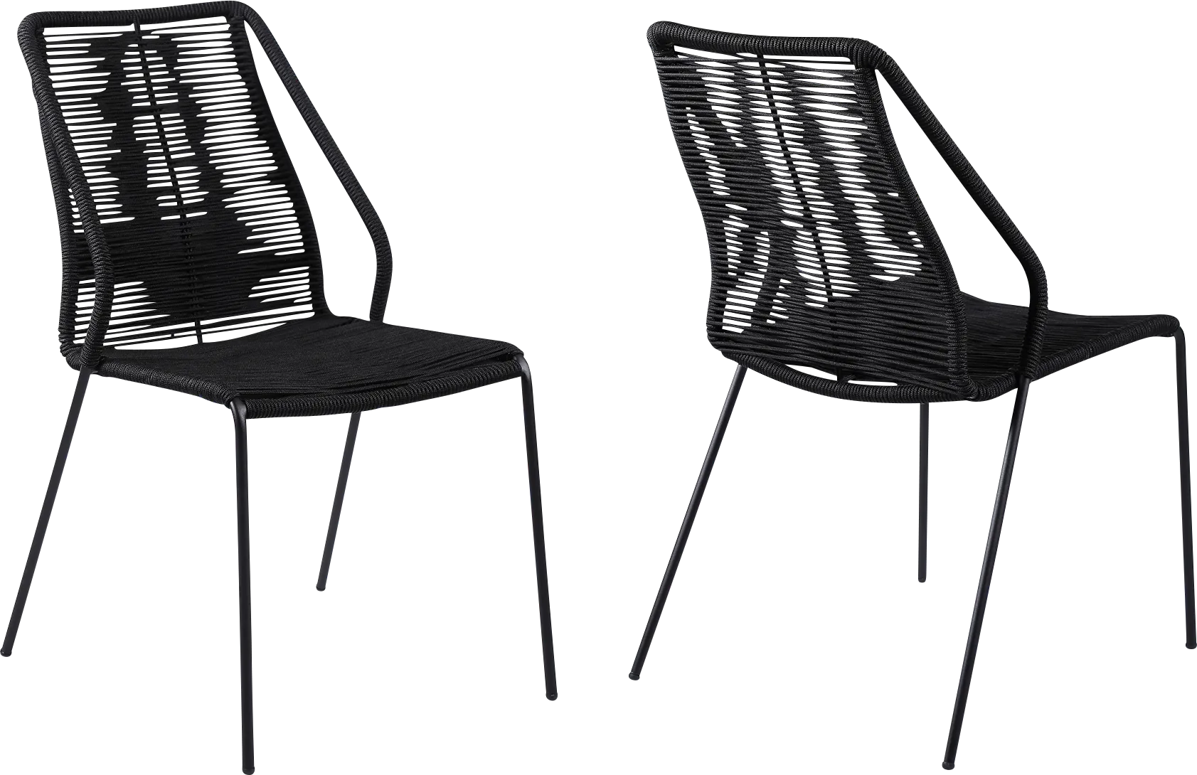 Elorian Black Outdoor Arm Chair, Set of 2 - Thumbnail - Image 1