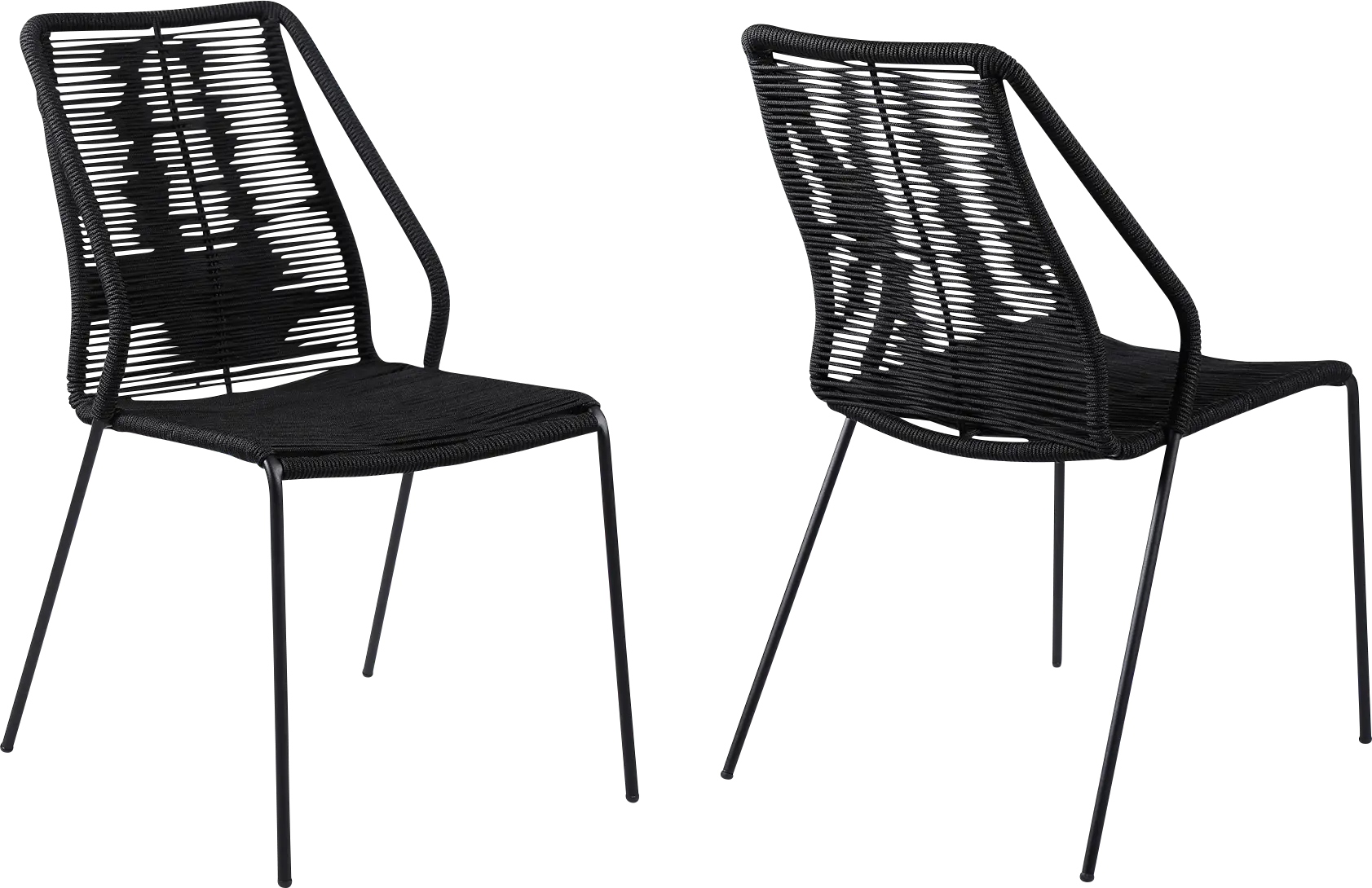 Elorian Black Outdoor Arm Chair, Set of 2