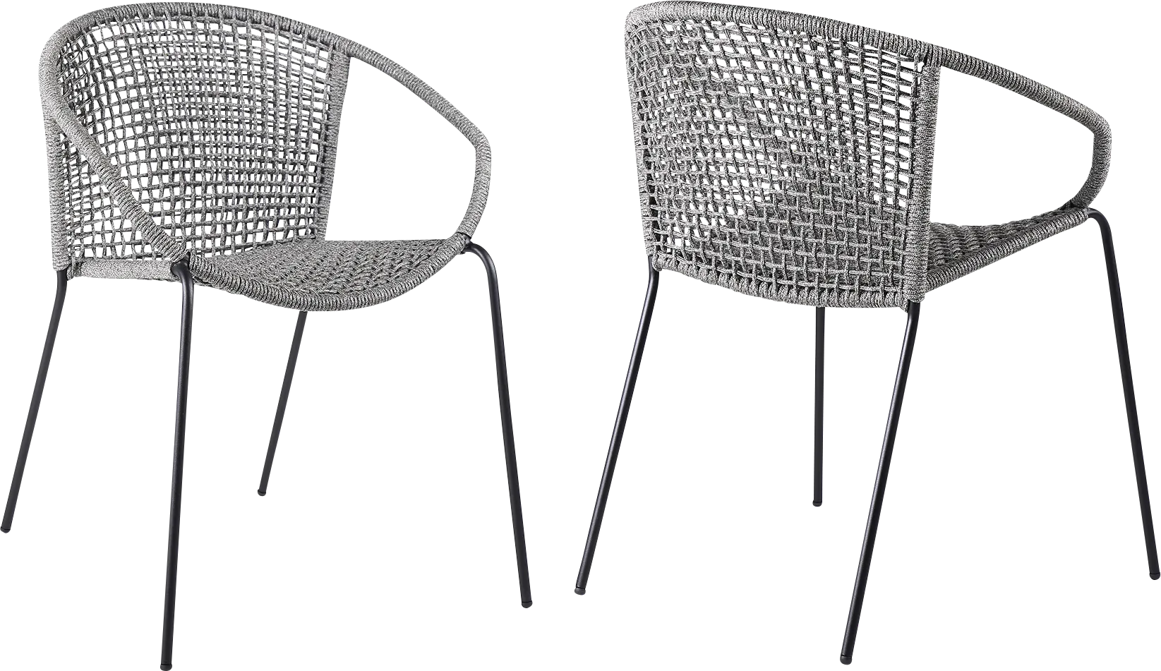 Terela Gray Outdoor Arm Chair, Set of 2 - Thumbnail - Image 1