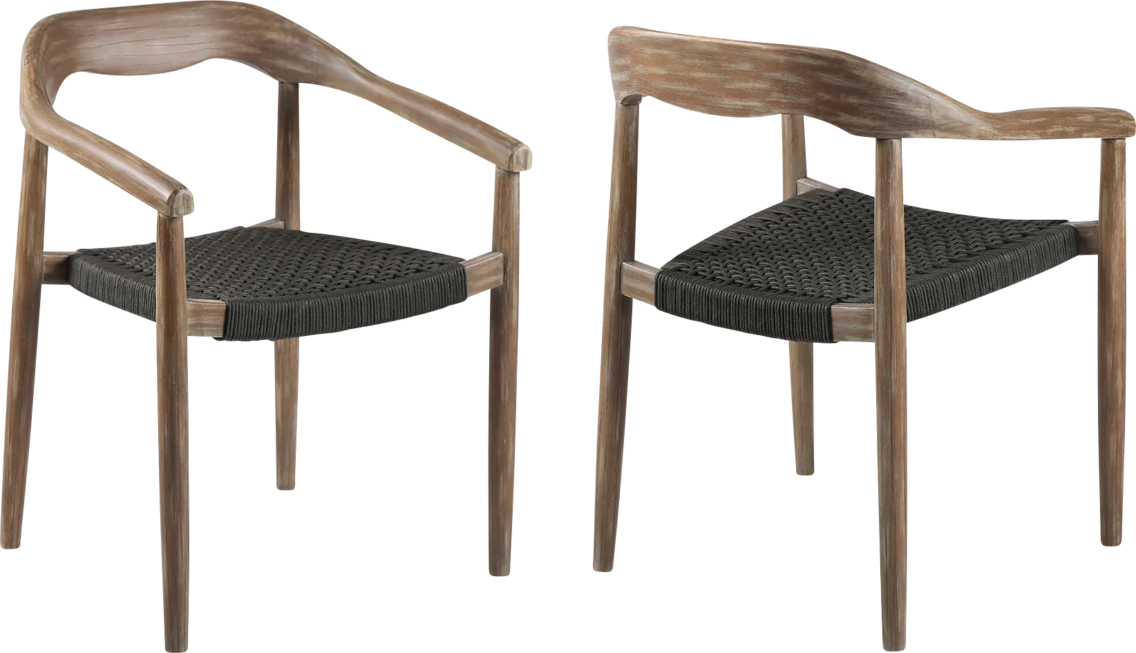 Clorelle Charcoal Outdoor Arm Chair, Set of 2 - Thumbnail - Image 1