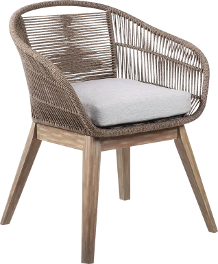 Hanella Gray Outdoor Arm Chair