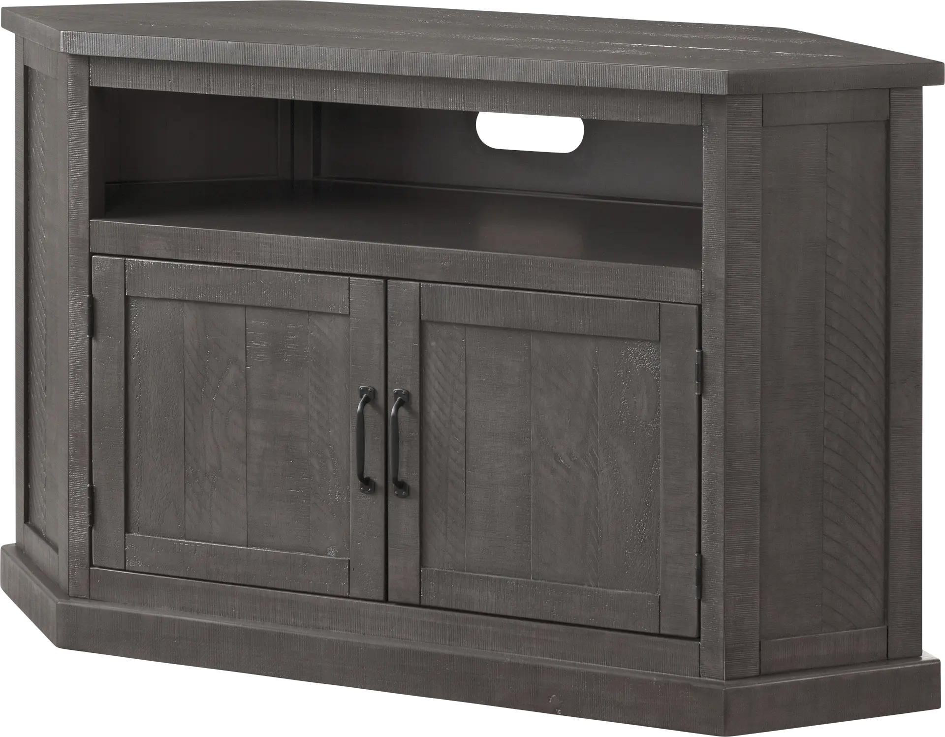 Rustic Path Gray 49.5 in. Corner Console
