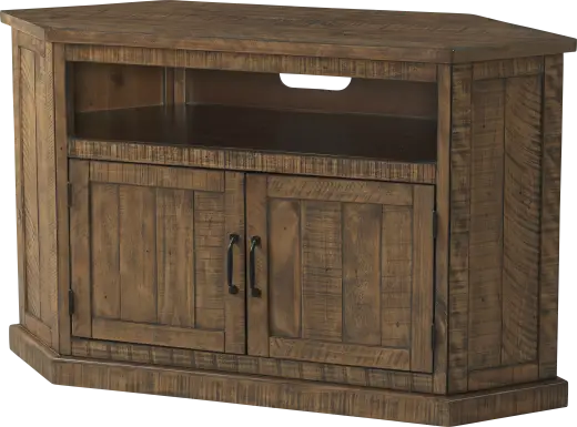 Rustic Path Brown 49.5in Corner Console