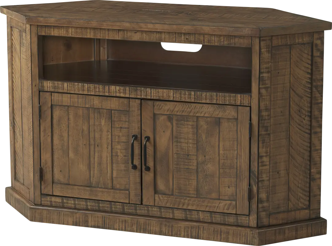 Rustic Path Brown 49.5in Corner Console