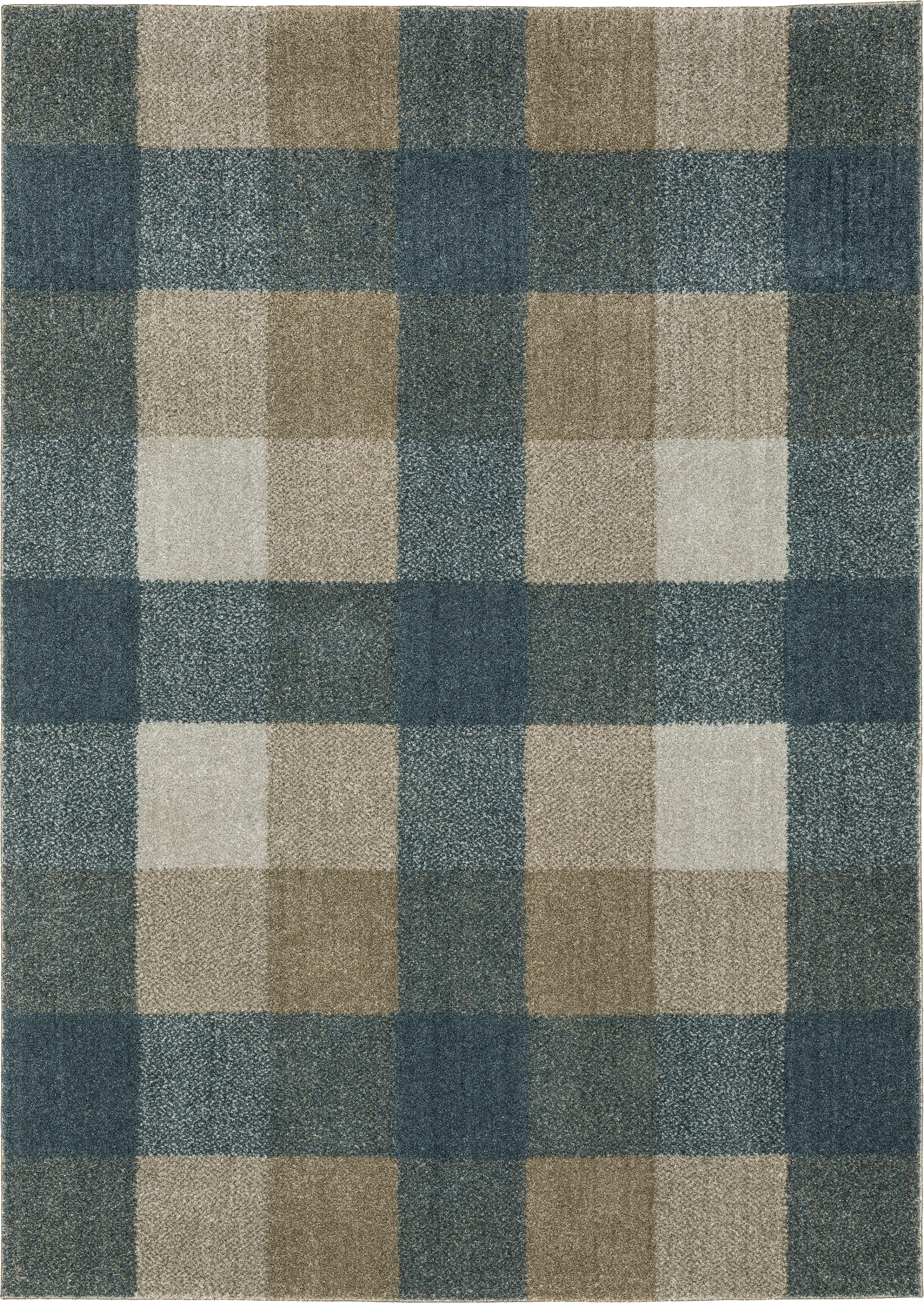 Kids Playful Plaid Gray 7'10 x 10'10 Rug - Thumbnail - Image 1
